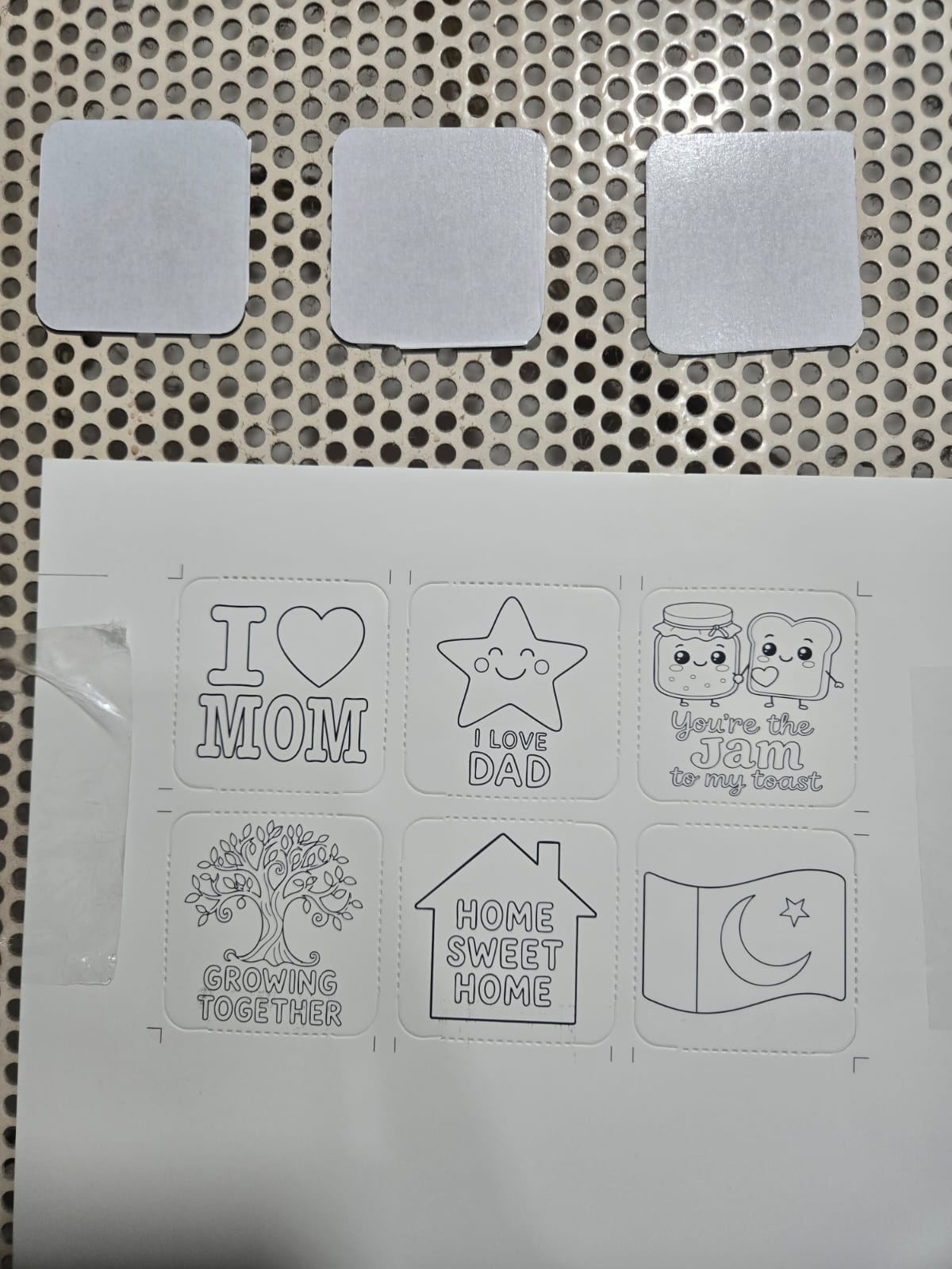 DIY Fridge Magnet Paint Kit – 6 Magnets & 6 Paint Sheets Creative Art Set