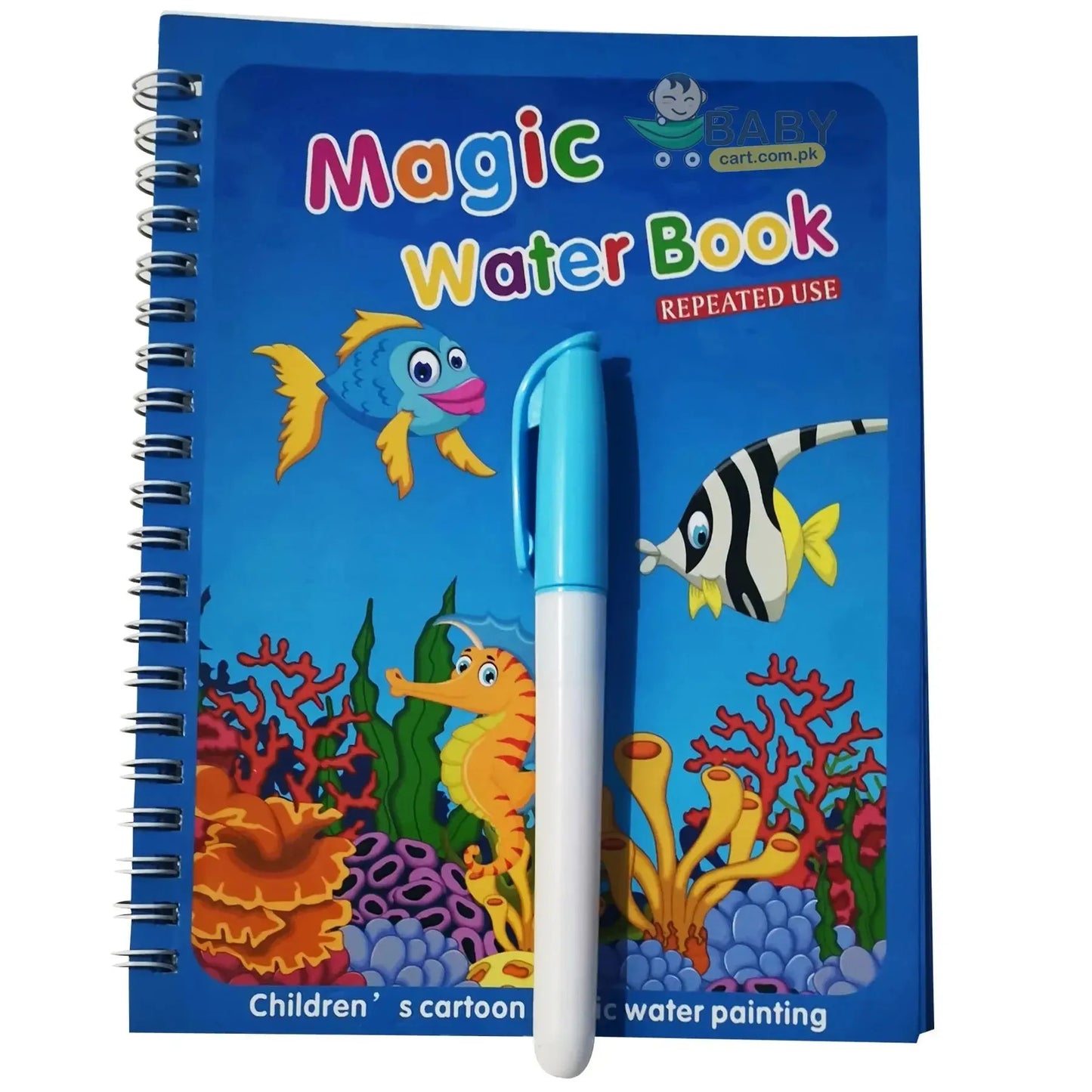 4 Magic Water Coloring Books & 4 Sank Magic Practice Copybooks for Kids